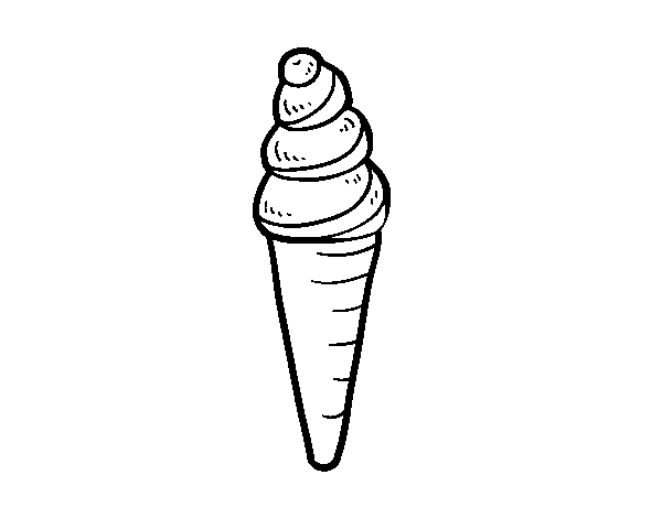 Desenho de Uma casquinha de sorvete para Colorir