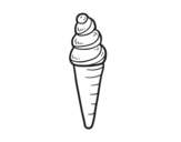 Desenho de Uma casquinha de sorvete para colorear