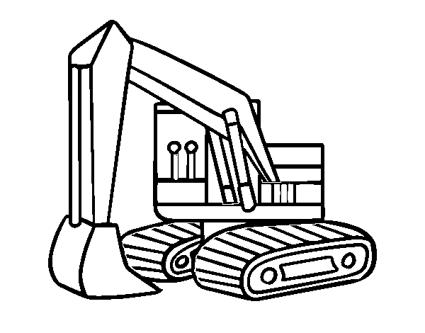 Desenho de Uma escavadora para Colorir