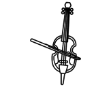Desenho de Un Violin para colorear