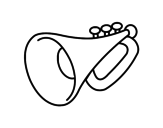 Desenho de Una Trompete para colorear
