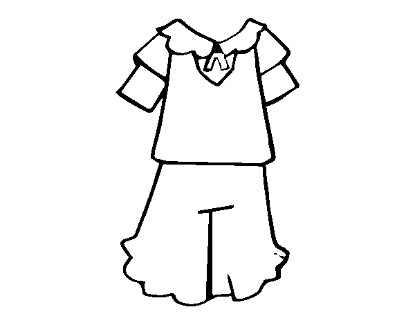Desenho de Uniforme do menina para Colorir