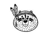 Desenho de Urso índio para colorear