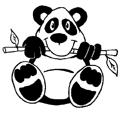 Desenho de Urso panda para Colorir