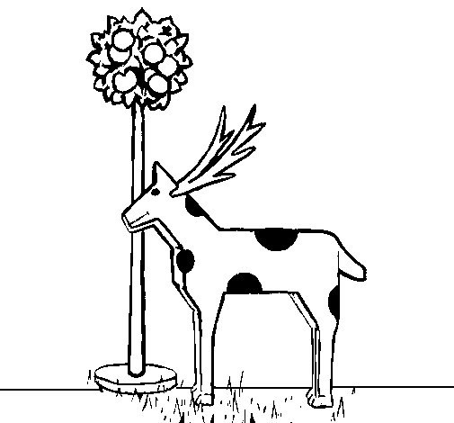 Desenho de Vaca de cartão para Colorir