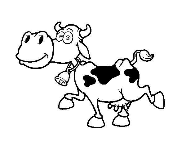 Desenho de Vaca leiteira 1 para Colorir