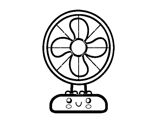Desenho de Ventilador para Colorir