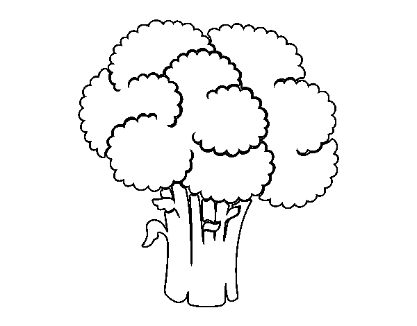 Desenho de Verdura de brócolos para Colorir